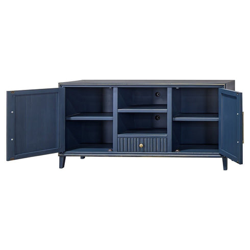 Riley 65" Golden Deep Blue TV Stand Console - WCC Furniture & Mattress Center Lafayette & Lake Charles