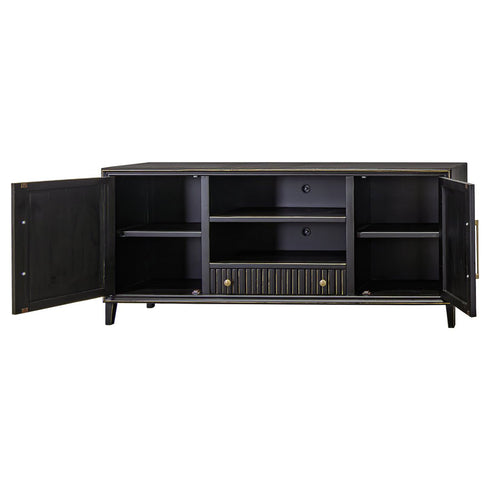 Riley 75" Golden Black TV Stand Console - WCC Furniture & Mattress Center Lafayette & Lake Charles
