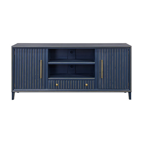 Riley 75" Golden Deep Blue TV Stand Console - WCC Furniture & Mattress Center Lafayette & Lake Charles