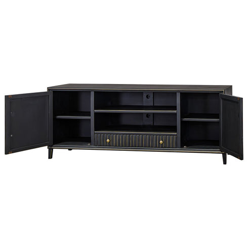 Riley 85" Golden Black TV Stand Console - WCC Furniture & Mattress Center Lafayette & Lake Charles