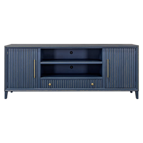 Riley 85" Golden Deep Blue TV Stand Console - WCC Furniture & Mattress Center Lafayette & Lake Charles