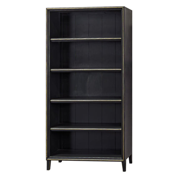 Riley Golden Black Bookcase - WCC Furniture & Mattress Center Lafayette & Lake Charles