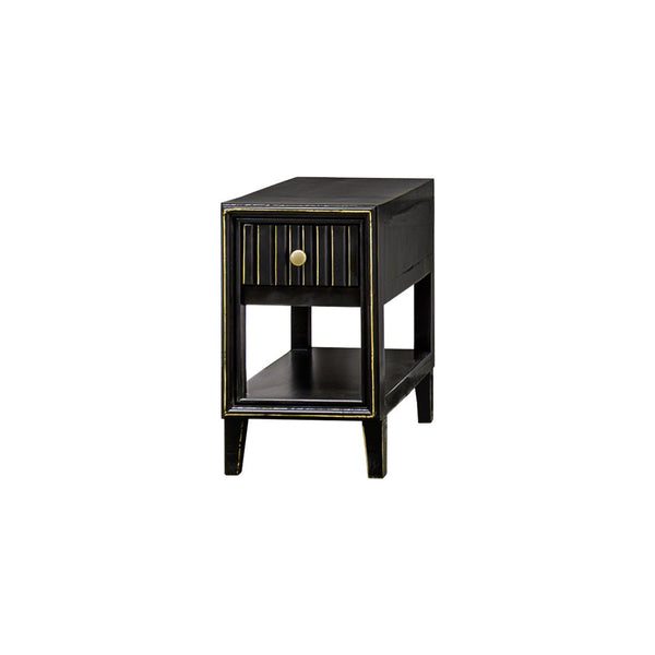 Riley Golden Black Chairside Table - WCC Furniture & Mattress Center Lafayette & Lake Charles