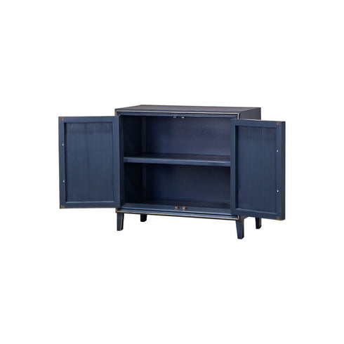 Riley Golden Deep Blue Small Console - WCC Furniture & Mattress Center Lafayette & Lake Charles