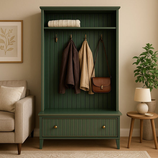 Riley Golden Green Hall Tree - WCC Furniture & Mattress Center Lafayette & Lake Charles