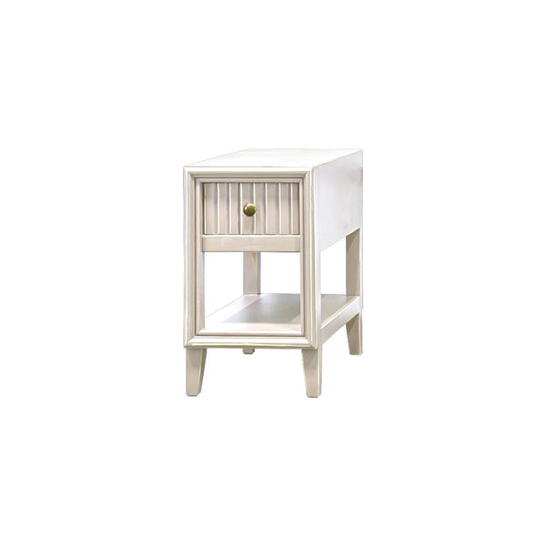Riley Golden White Chairside Table - WCC Furniture & Mattress Center Lafayette & Lake Charles
