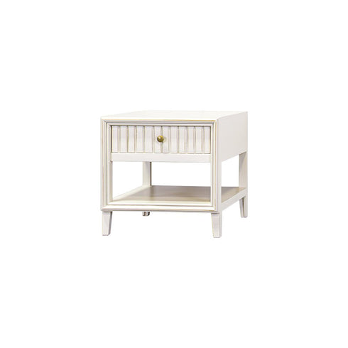 Riley Golden White End Table - WCC Furniture & Mattress Center Lafayette & Lake Charles