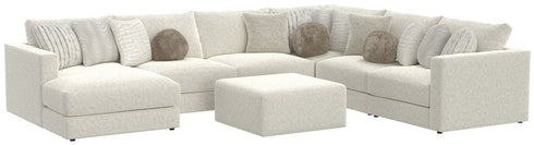 Ritzy Bone U - Shape Sectional w/ LAF Chaise - WCC Furniture & Mattress Center Lafayette & Lake Charles
