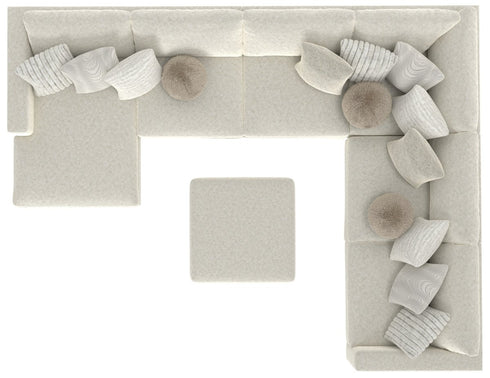 Ritzy Bone U - Shape Sectional w/ LAF Chaise - WCC Furniture & Mattress Center Lafayette & Lake Charles