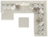 Ritzy Bone U - Shape Sectional w/ LAF Chaise - WCC Furniture & Mattress Center Lafayette & Lake Charles