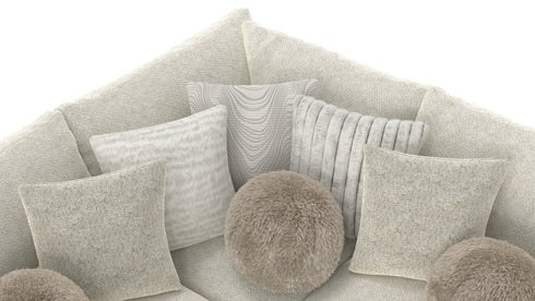 Ritzy Bone U - Shape Sectional w/ LAF Chaise - WCC Furniture & Mattress Center Lafayette & Lake Charles