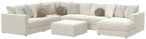 Ritzy Bone U - Shape Sectional w/ RAF Chaise - WCC Furniture & Mattress Center Lafayette & Lake Charles