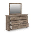 Rusticott Brown Poster Bed, Dresser & Mirror - WCC Furniture & Mattress Center Lafayette & Lake Charles
