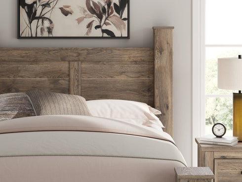 Rusticott Brown Poster Bed, Dresser & Mirror - WCC Furniture & Mattress Center Lafayette & Lake Charles