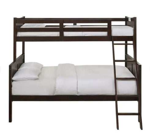Sami Espresso Twin/Full Bunk Bed w/Ladder - WCC Furniture & Mattress Center Lafayette & Lake Charles