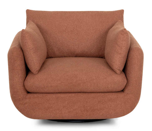 Santina Copper Swivel Accent Chair