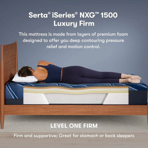 Serta iSeries NXG Mattress 1500 Firm Foam - WCC Furniture & Mattress Center Lafayette & Lake Charles