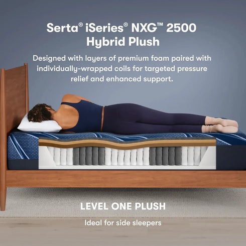 Serta iSeries NXG Mattress 2500 Hybrid Plush - WCC Furniture & Mattress Center Lafayette & Lake Charles