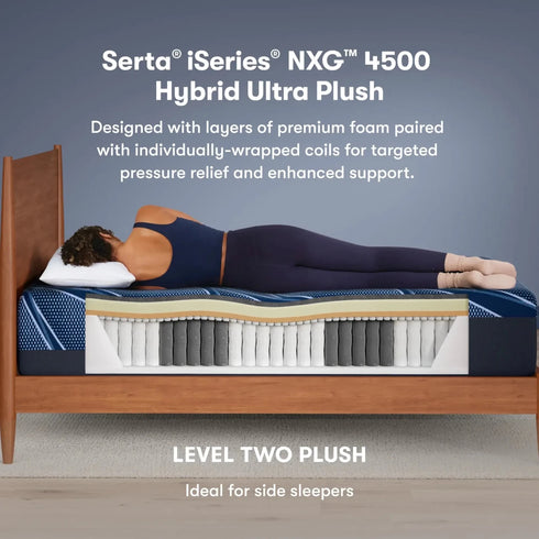Serta iSeries NXG Mattress 4500 Hybrid Ultra Plush - WCC Furniture & Mattress Center Lafayette & Lake Charles