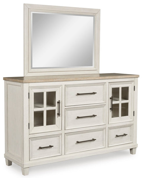 Shaybrock Two Tone Dresser & Mirror - WCC Furniture & Mattress Center Lafayette & Lake Charles