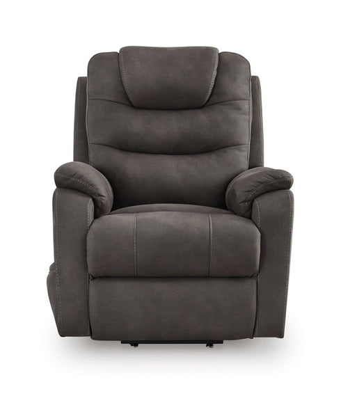 Snowfield Gunmetal Power Lift Recliner - WCC Furniture & Mattress Center Lafayette & Lake Charles