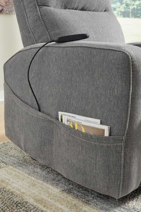 Starganza Gray Power Lift Recliner - WCC Furniture & Mattress Center Lafayette & Lake Charles