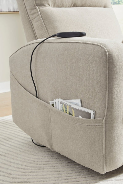 Starganza Smoke Power Lift Recliner - WCC Furniture & Mattress Center Lafayette & Lake Charles