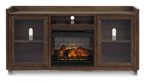Starmore Brown XL TV Stand w/ Fireplace - WCC Furniture & Mattress Center Lafayette & Lake Charles