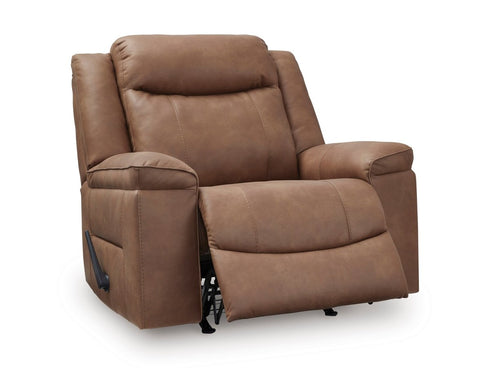 Status Check Caramel Rocker Recliner - WCC Furniture & Mattress Center Lafayette & Lake Charles