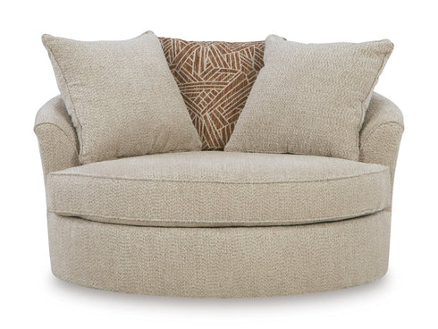 Steelwater Retreat Latte Oversized Swivel Accent Chair - WCC Furniture & Mattress Center Lafayette & Lake Charles