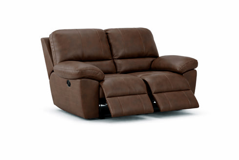 Stetson Walnut Lay Flat Reclining Loveseat - WCC Furniture & Mattress Center Lafayette & Lake Charles