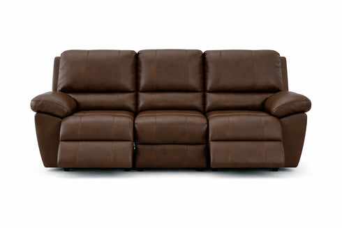 Stetson Walnut Lay Flat Reclining Sofa - WCC Furniture & Mattress Center Lafayette & Lake Charles