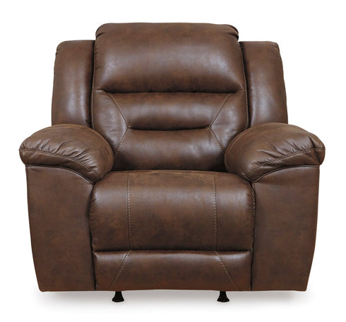 Stoneland Chocolate Rocker Recliner - WCC Furniture & Mattress Center Lafayette & Lake Charles