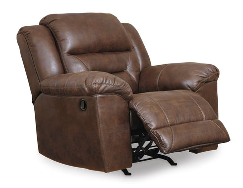 Stoneland Chocolate Rocker Recliner - WCC Furniture & Mattress Center Lafayette & Lake Charles