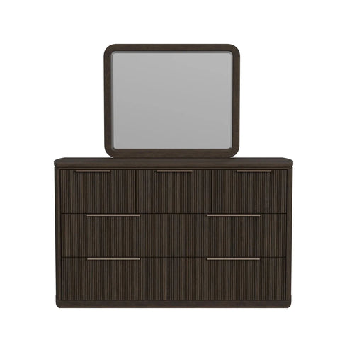Sylvie Dark Brown Dresser & Mirror - WCC Furniture & Mattress Center Lafayette & Lake Charles