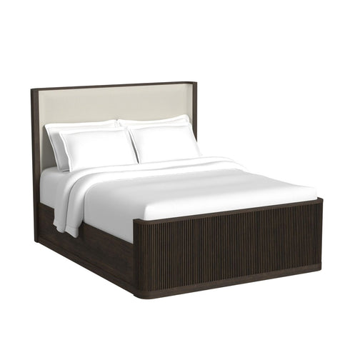 Sylvie Dark Brown Upholstered Bed - WCC Furniture & Mattress Center Lafayette & Lake Charles