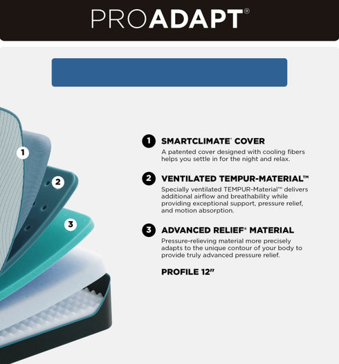 Tempur - Pedic Pro Adapt - WCC Furniture & Mattress Center Lafayette & Lake Charles