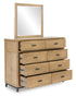 Tomtyn Light Brown Dresser & Mirror - WCC Furniture & Mattress Center Lafayette & Lake Charles