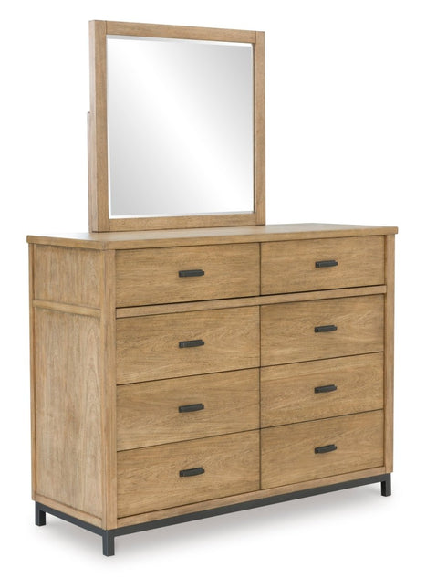 Tomtyn Light Brown Dresser & Mirror - WCC Furniture & Mattress Center Lafayette & Lake Charles