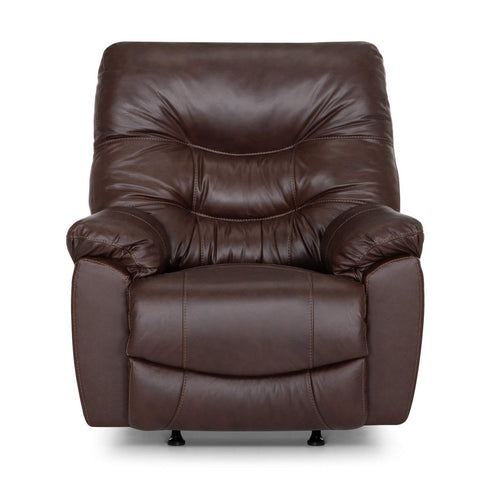 Trilogy Federica Brown Leather Rocker Recliner - WCC Furniture & Mattress Center Lafayette & Lake Charles