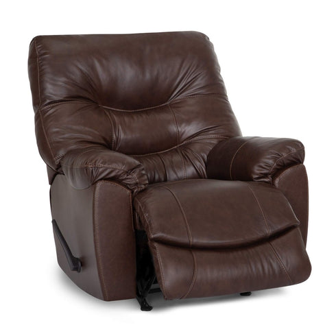 Trilogy Federica Brown Leather Rocker Recliner - WCC Furniture & Mattress Center Lafayette & Lake Charles