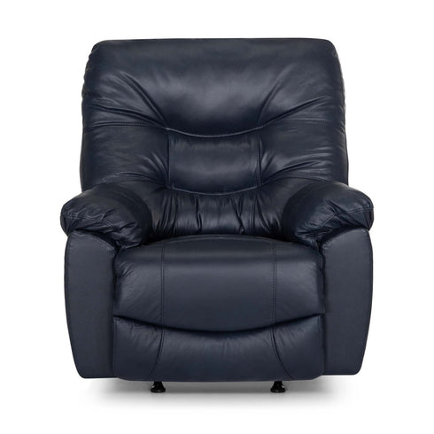 Trilogy Federica Navy Leather Rocker Recliner - WCC Furniture & Mattress Center Lafayette & Lake Charles