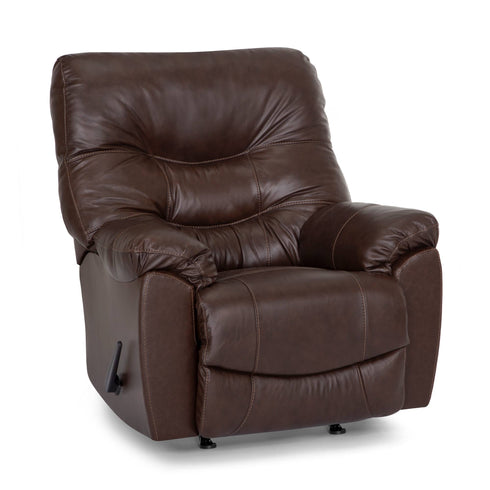 Trilogy Federica Brown Leather Rocker Recliner