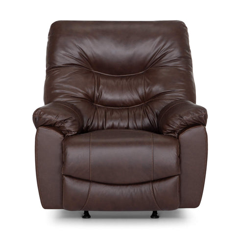 Trilogy Federica Brown Leather Rocker Recliner