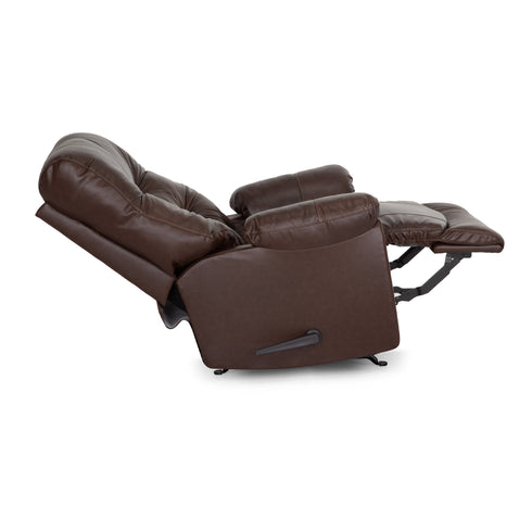 Trilogy Federica Brown Leather Rocker Recliner