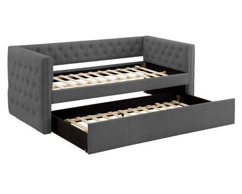 Trina GunMetal Day Bed w/ Trundle - WCC Furniture & Mattress Center Lafayette & Lake Charles