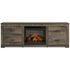Trinell Brown Large TV Stand w/ Fireplace - WCC Furniture & Mattress Center Lafayette & Lake Charles
