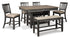Tyler Creek Black/Gray 6 Piece Counter Height Dining Set - WCC Furniture & Mattress Center Lafayette & Lake Charles