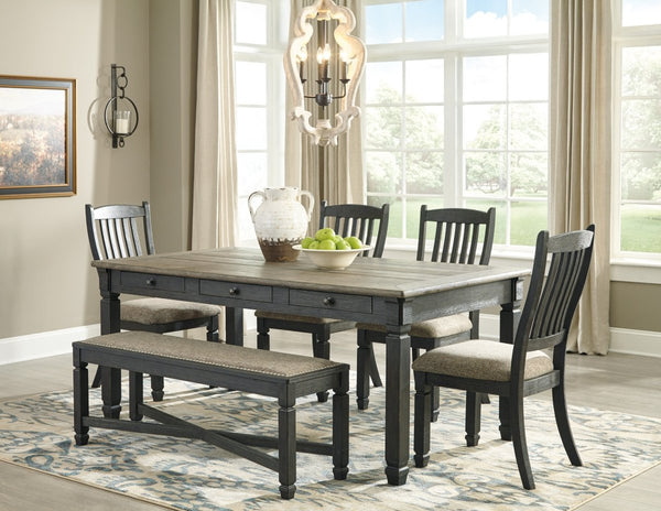Tyler Creek Black/Gray 6 Piece Dining Set - WCC Furniture & Mattress Center Lafayette & Lake Charles