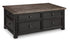 Tyler Creek Grayish Brown/Black Lift Top Cocktail Table - WCC Furniture & Mattress Center Lafayette & Lake Charles